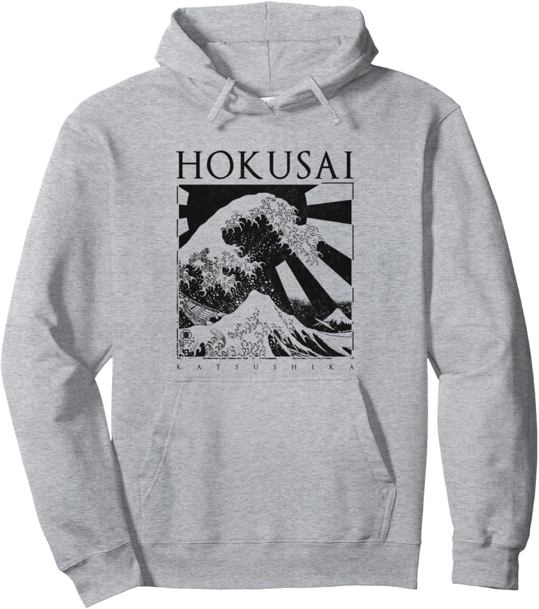 Hokusai Katsushika Japan Style The Great Wave Off Kanagawa Pullover Hoodie