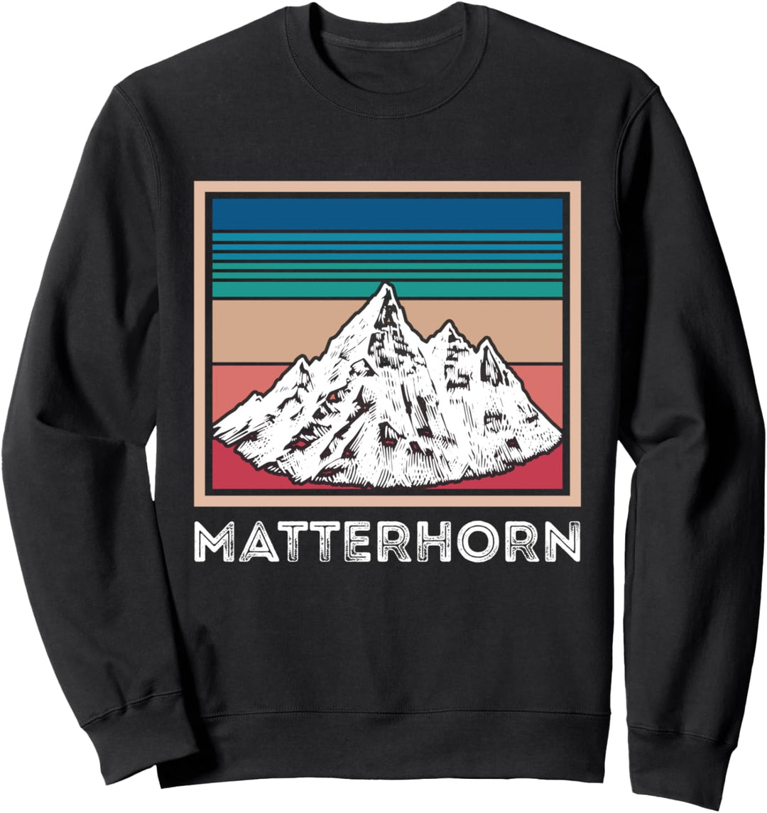 Alpen Matterhorn Schweiz Souvenir Ski Zermatt Skifahren Sweatshirt