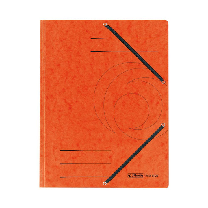 herlitz 10843878 Einschlagmappe A4 mit Gummizug, orange, 25 Stück, Orange