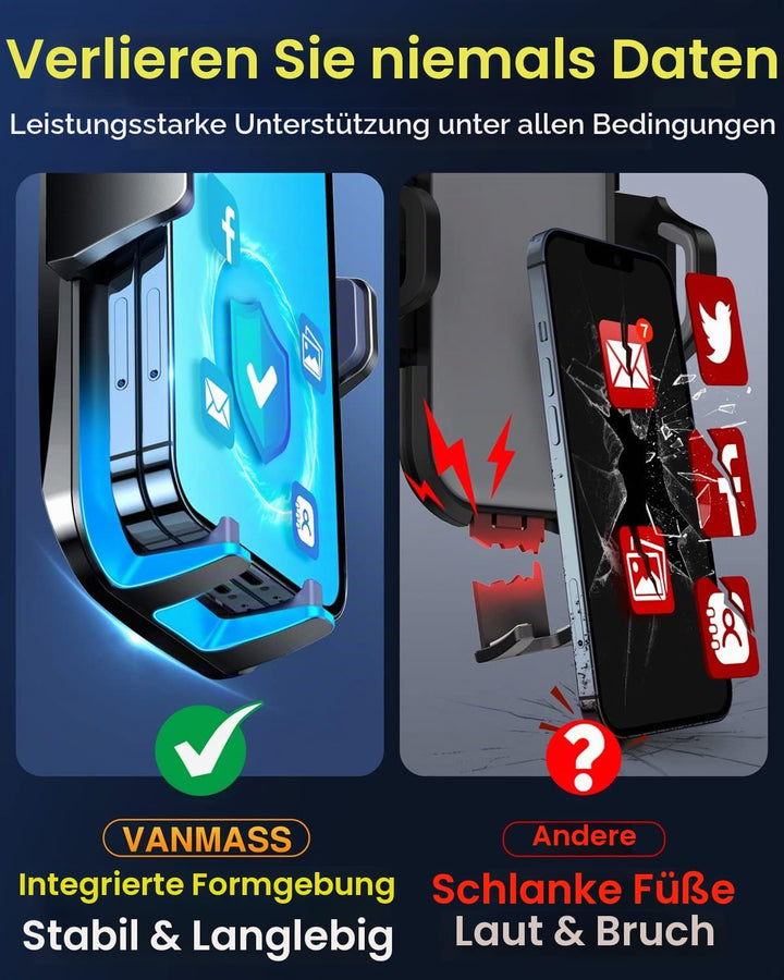 VANMASS Handyhalterung Auto Lüftung 2023 neuste Farbe Handy Halterung Auto 4 in 1 Kfz Handyhalterung