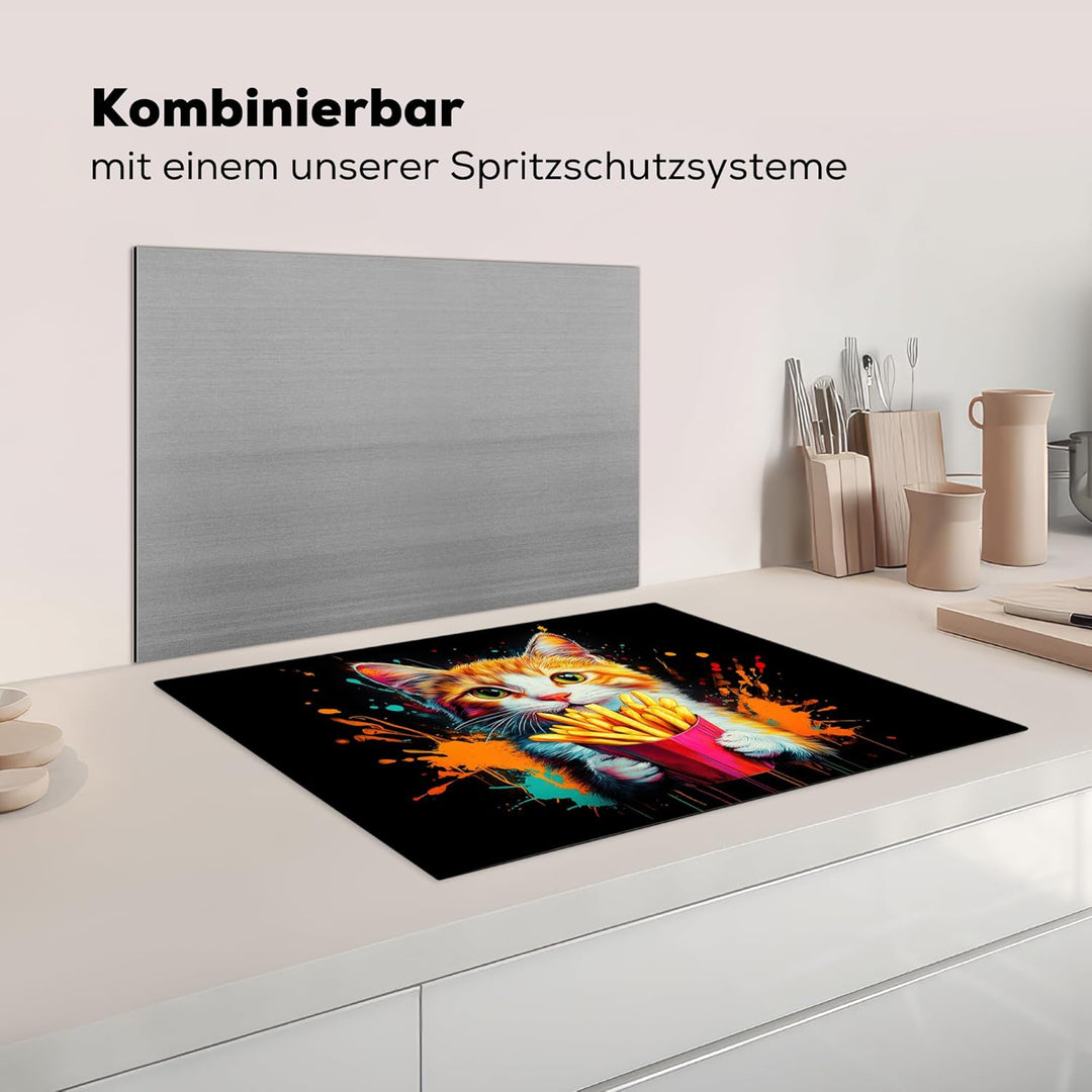 Herdabdeckplatte 70x52 cm Einteilig Ceranfeld Abdeckplatte für Induktionsschutz Ceranfeldabdeckung V