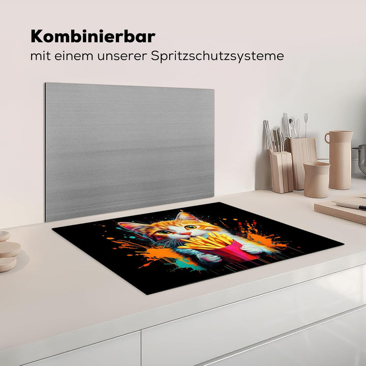 Herdabdeckplatte 70x52 cm Einteilig Ceranfeld Abdeckplatte für Induktionsschutz Ceranfeldabdeckung V