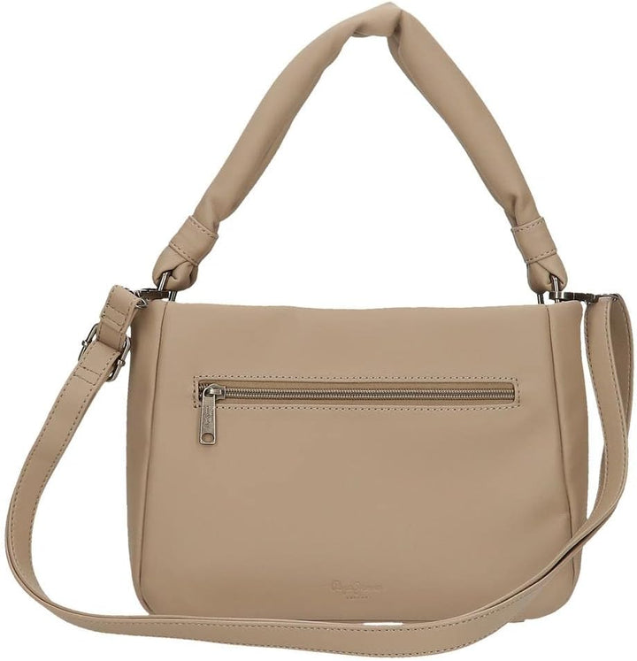 Pepe Jeans Taupe Schultertasche, Taupe Schultertasche