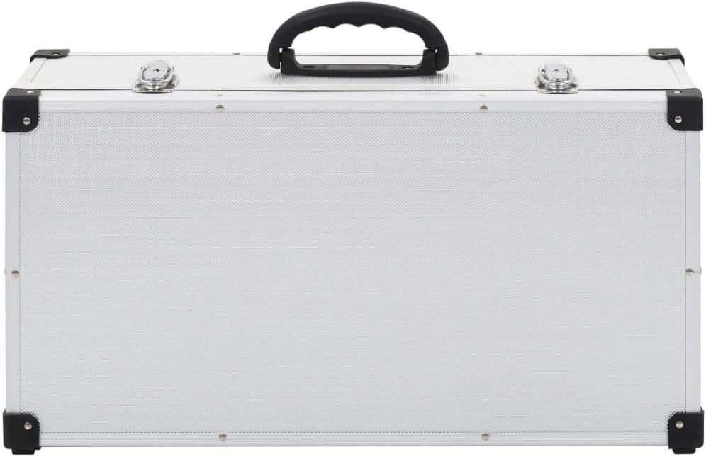 vidaXL CD Koffer für 80 CDs mit 2 Schlüsseln DJ Case Box Alukoffer Aufbewahrungsbox Transportbox Sor