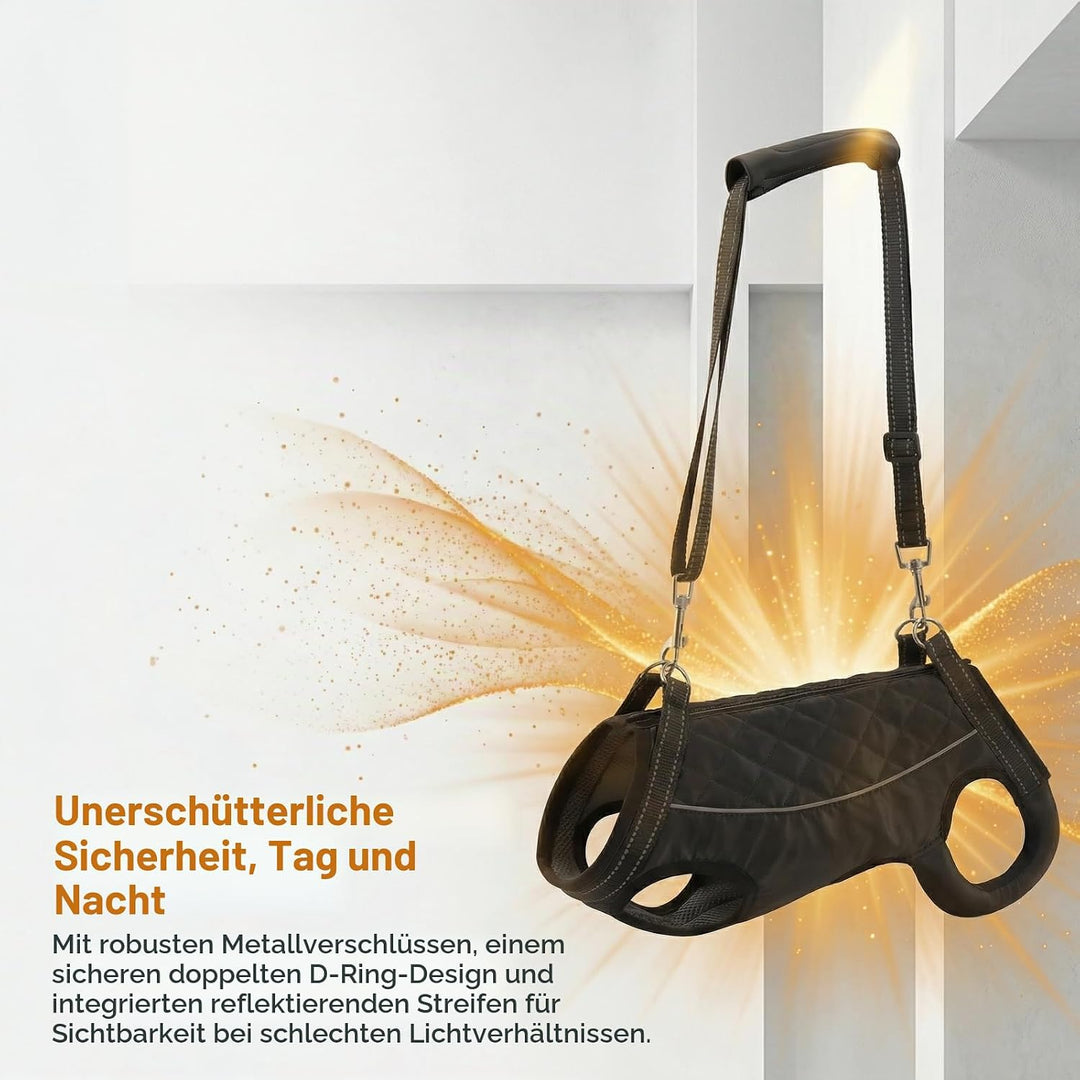 Tragehilfe Hund, Verstellbares Tragegeschirr als Gehhilfe &amp; Treppenhilfe für alte, verletzte oder re