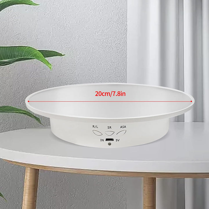 ZLMONDEE 20,1 cm grosser, spiegelmotorisierter, drehbarer Display-Ständer, Plattenspieler mit Fernbe