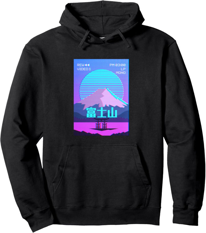 Berg Fuji Fujiyama Torii Retro Pullover Hoodie