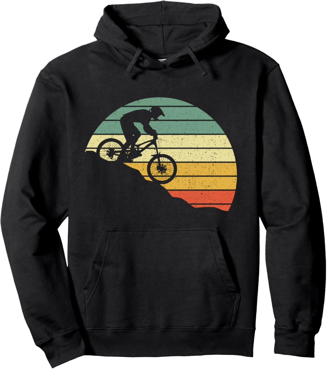 Downhill MTB Mountainbike Vintage Retro Mountain Bike Pullover Hoodie