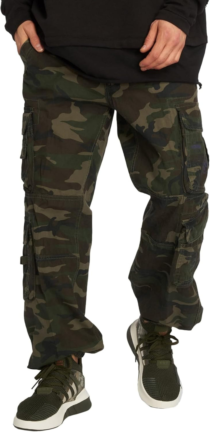 Brandit Herren Pure Vintage Pants Hose, S Mehrfarbig (Woodland 10)