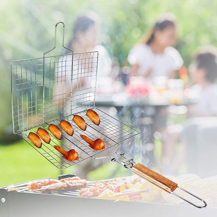 Tyenaza Edelstahl Grillnetz, Grillnetz Grillkorb BBQ Maschendrahtgrill, Metallnetz Professioneller G