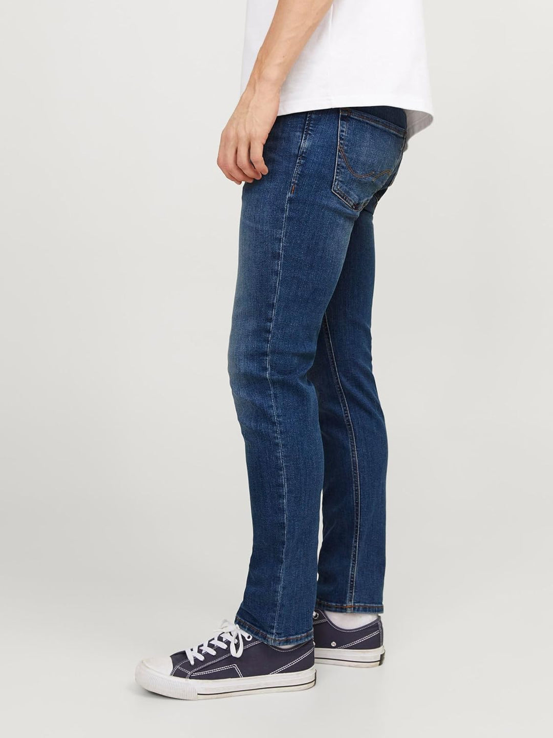 Herren Jack & Jones Jeans Tim Straight Legs Slim Fit Flat Front Tim ORIGINAL, Farben:Dunkelblau-2, G
