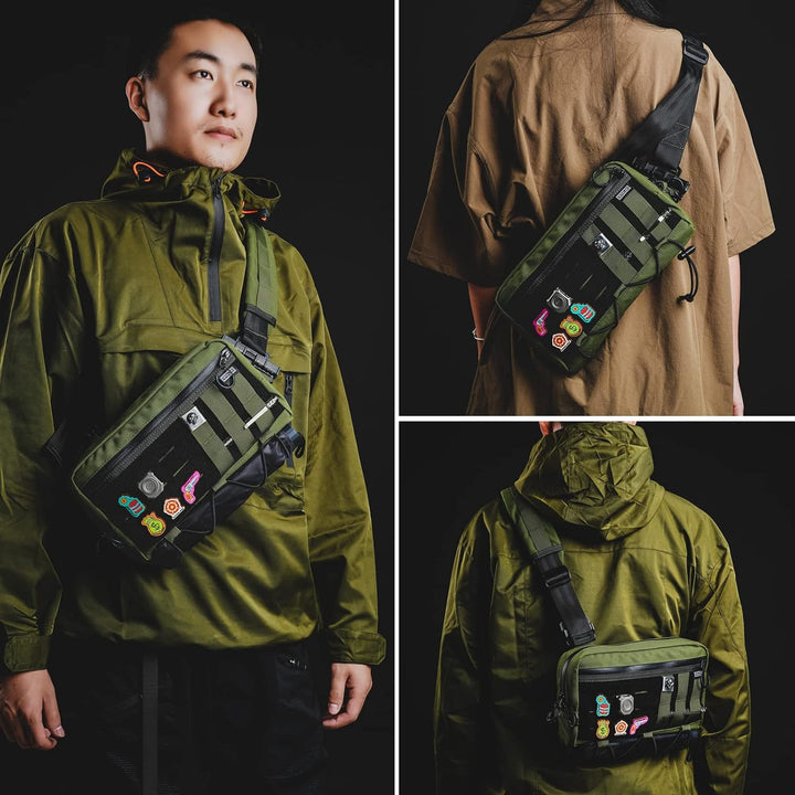 TACTICAL GEEK Cache L3 EDC Sling Bag Chest Crossbody Bag für Herren Damen, YKK Reissverschluss Umhän
