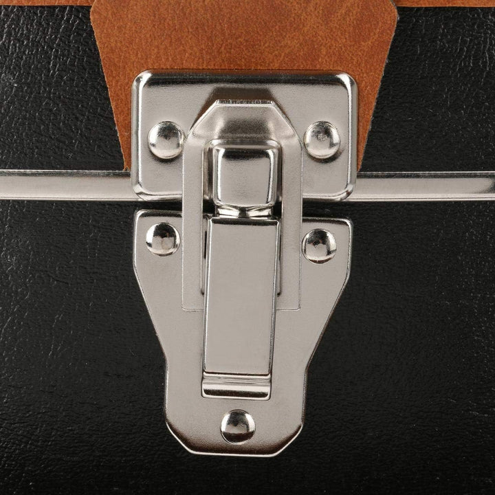 LIERYS runder Hutkoffer Schwarz - 50 cm x 22 cm x 47 cm - grosse Hutschachtel aus Kunstleder - Hutbo