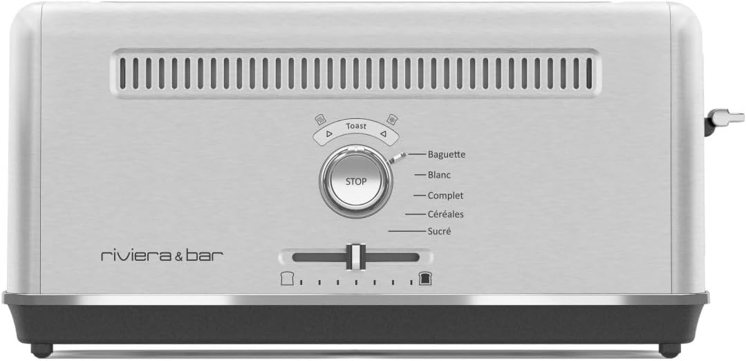 Riviera & Bar Expert QGP660 Toaster aus Edelstahl, extra langer Schlitz