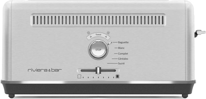 Riviera & Bar Expert QGP660 Toaster aus Edelstahl, extra langer Schlitz