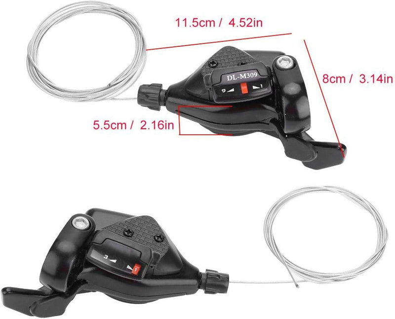 Alomejor Fahrradumwerfer Dreifacher 3X7 / 8/9-Gang-Schalthebel für Schalthebel Links- / Rechts-Schal