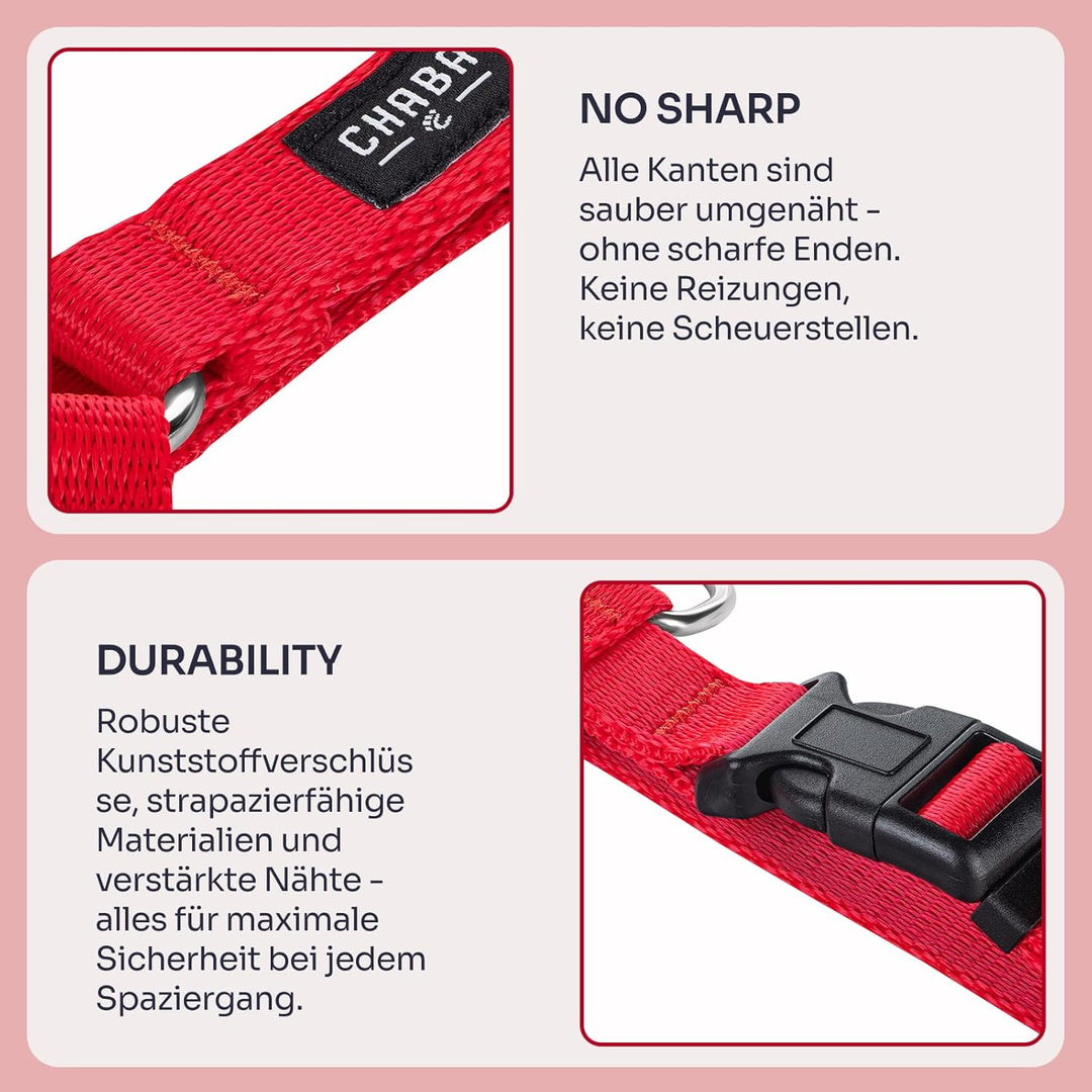 Chaba Guard Hundegeschirr für kleine und mittelgrosse Hunde mit Kontrolle, Anti-Zug & Würgen, Verste