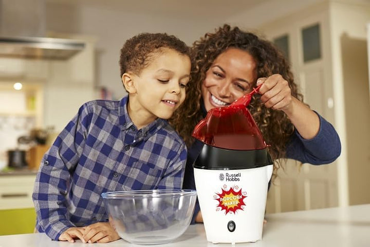Russell Hobbs Popcornmaschine [Testsieger] Fiesta (Heissluft Popcorn Maker, ohne Fett & Öl, inkl. Me