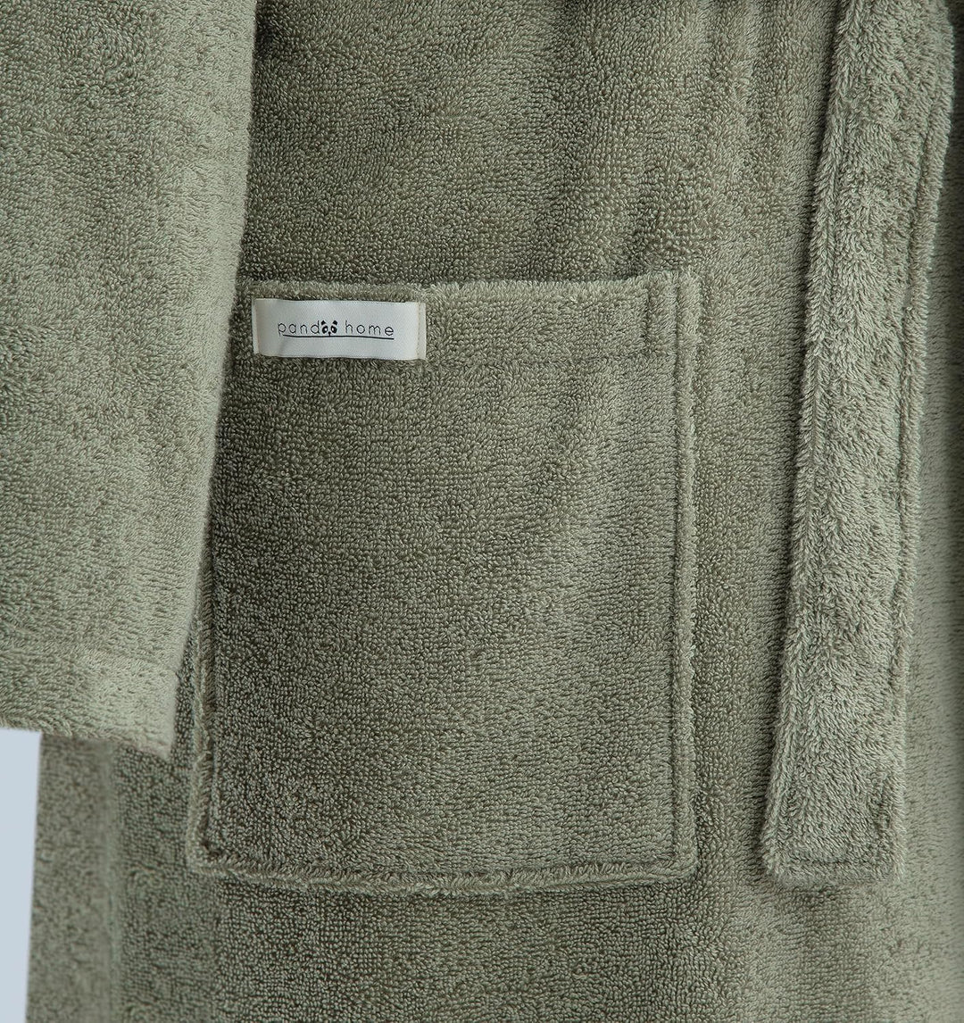 PandaHome Bademantel Damen und Herren aus 100% Baumwolle, Morgenmantel Frottee Kuschel, Saunamantel