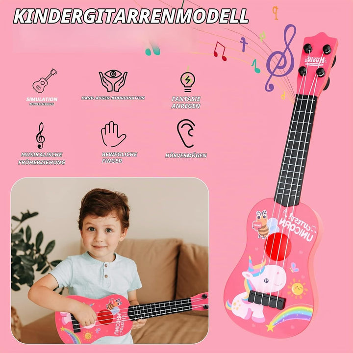 42 cm Gitarre für Kinder, Kindergitarre Gitarre Musikspielzeug Ukulele Instrument Musik-Ukulele-Gita