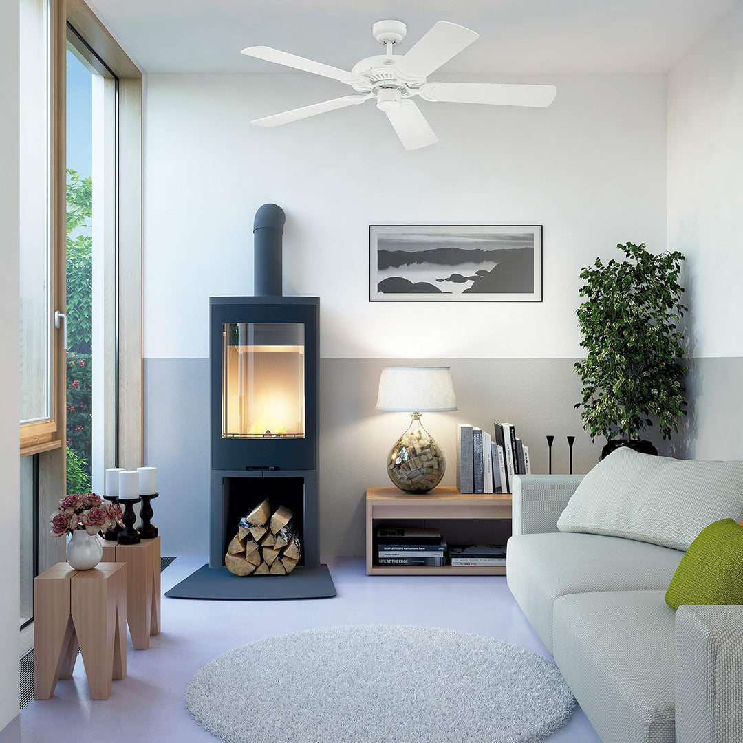 Westinghouse Lighting Deckenventilator, Ausführung in Weiss mit Wendeflügeln in Weiss/Weiss mit Ratt