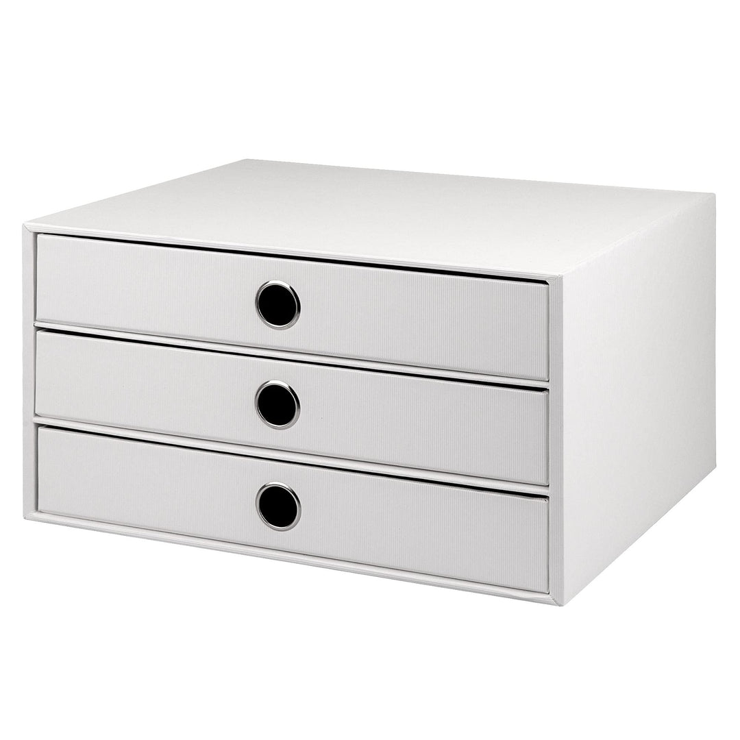 Rössler 1524452093 - S.O.H.O. 3er Schubladenbox für DIN A4, mit Griffloch, special edition white, 34