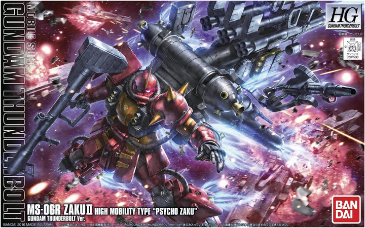 Bandai Hobby HGTB Psycho Zaku Anime Colored Gundam Thunderbolt Actionfigur, 20,3 cm