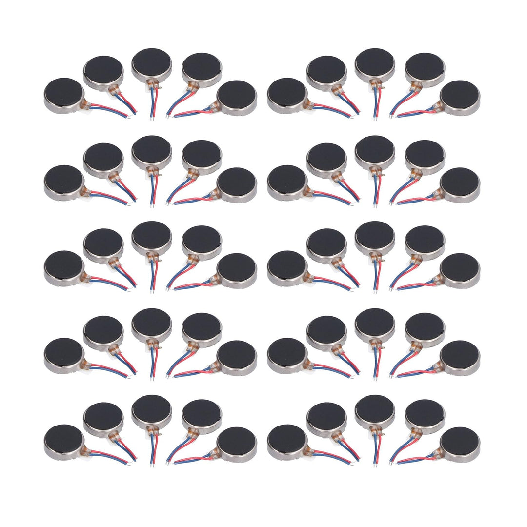 50 Stück Mini-Vibrationsmotoren DC 3V 10x2,7 Mm Anti-Interferenz Kleiner Leichter, Geräuscharmer Mik
