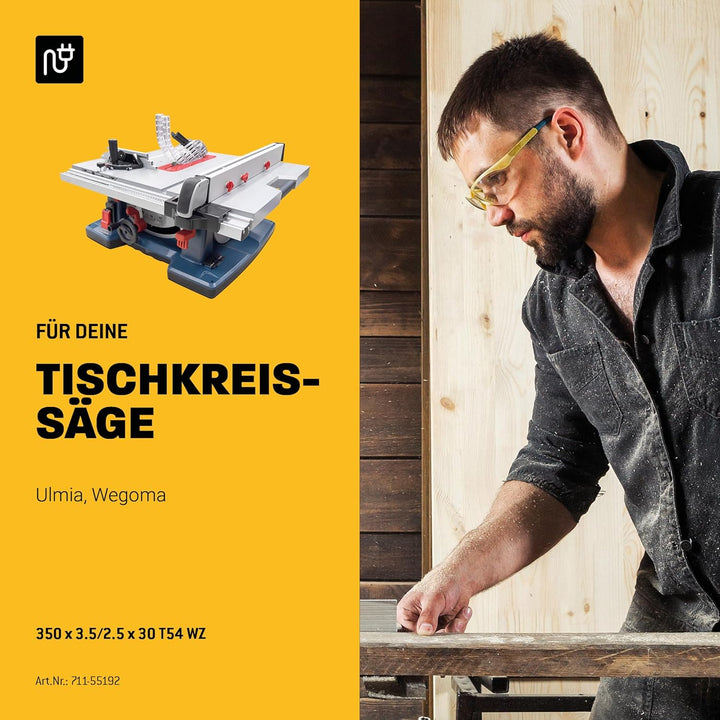 HM Kreissägeblatt 350x30 Z54 Wechselzahn für Holz - Allround. AMBOSS WERKZEUGE® Sägeblatt 350mm komp