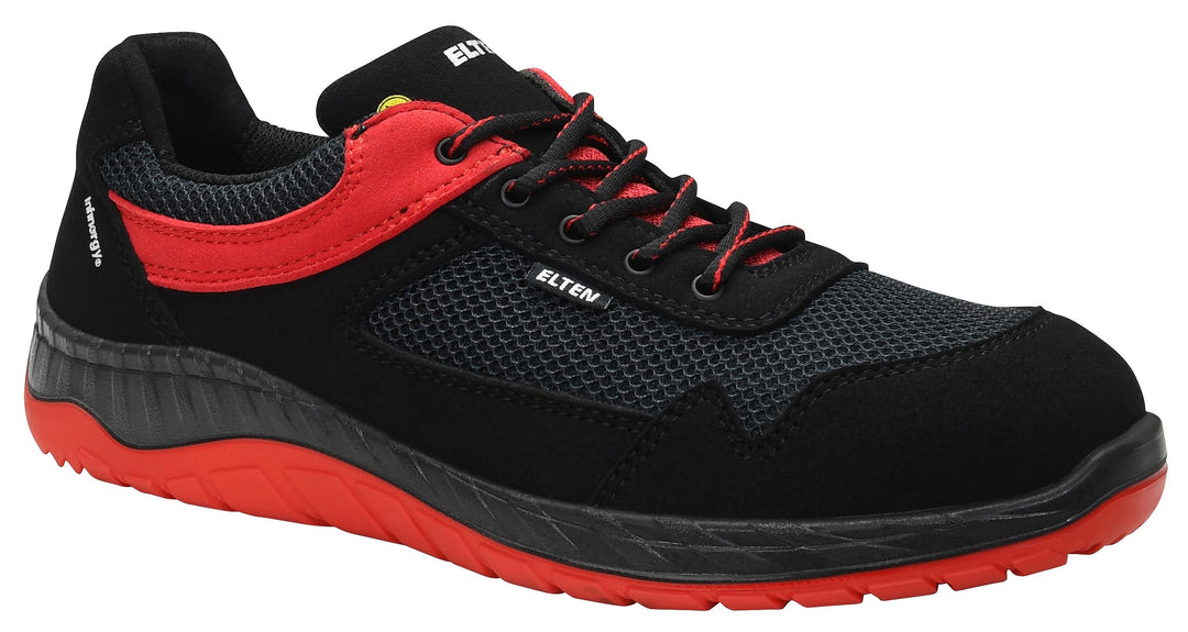 ELTEN Sicherheitsschuhe Lonny red Low ESD S1P, Damen und Herren, Textil, Stahlkappe, leicht, sportli