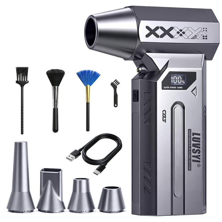 HAOFOYFUN Electric Air Duster, 150000RPM Elektrisches Staubgebläse Akku, 4-stufiges Hochleistungs-Lu