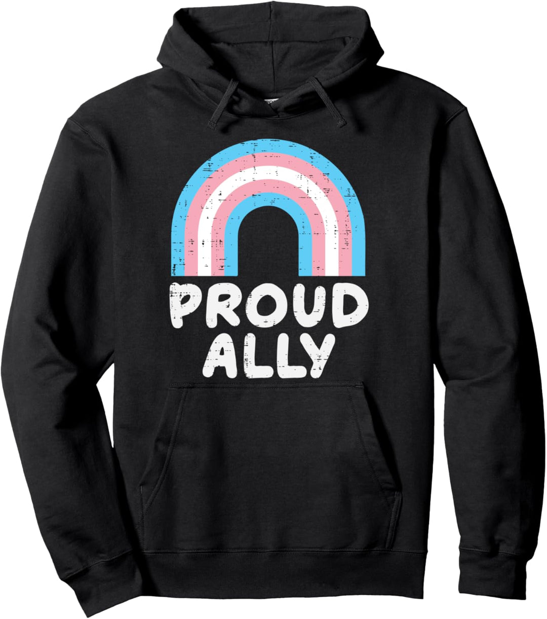 Proud Ally Transgender Transsexual Trans Pride Men Women Pullover Hoodie