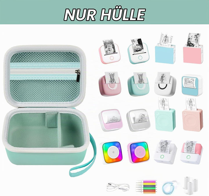 ANKHOH Mini Drucker Tasche für Memoking T02/ für Phomemo M02/ M02S/ M02 Pro/ Q30S/ für Ponek Mini Po