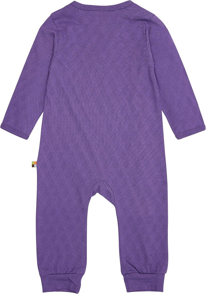 loud + proud Baby-Mädchen Jacquard Strick, GOTS Zertifiziert Overall 50-56 Violet, 50-56 Violet