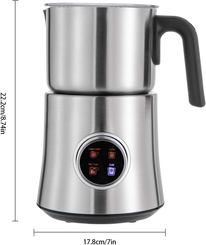 Edelstahl Milchaufschäumer 900ml 4+1 Funktionen EU-Standard 500W LED