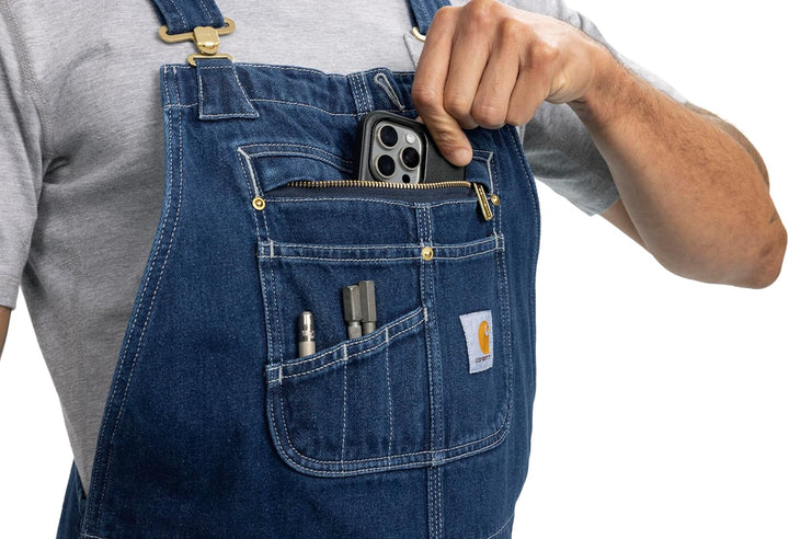 Carhartt Herren Loose Fit Denim Bib Overall 42W / 30L Darkstone, 42W / 30L Darkstone