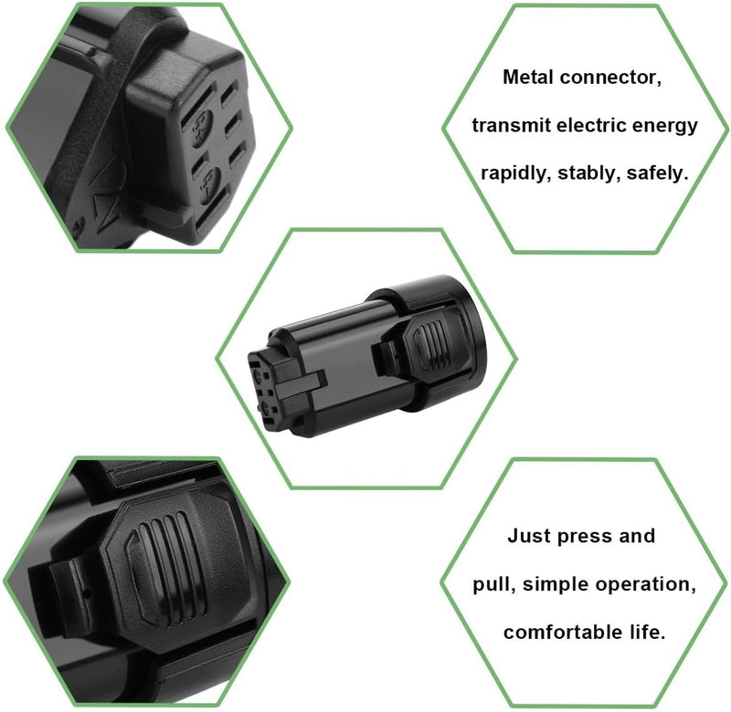 Shentec 12V 3000mAh Li-Ion Ersatzakku für AEG Akku AC82049 AC82008 AC82048 AC82059 R82048 R82049 R82
