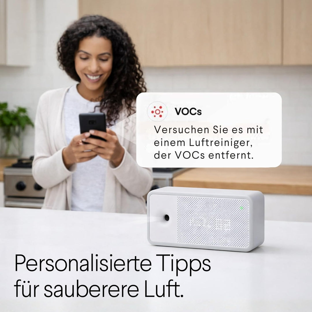 AWAIR - Luftqualität Messgerät - Innovatives CO2 Messgerät (Kohlendioxid Melder) - Monitor für Tempe