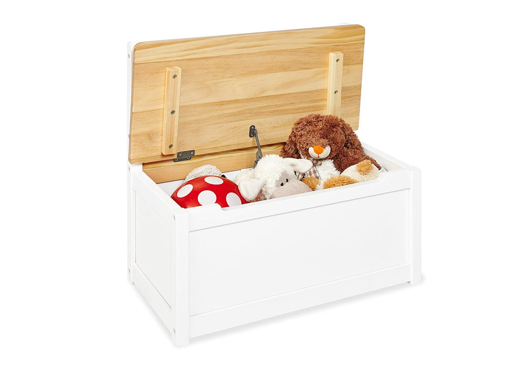 PINOLINO Kindertruhenbank Fenna, aus massivem Holz, mit Klappendämpfer, Sitzhöhe 29 cm, für Kinder a