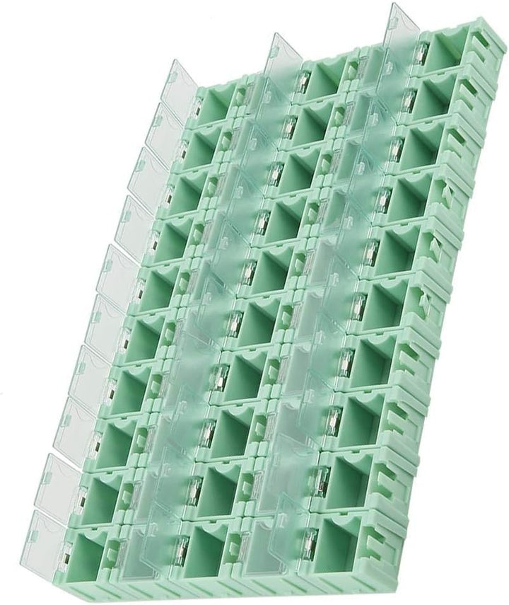 Nikou SMT Aufbewahrungsbox, 50 Stück Grün SMT SMD Container Box Elektronische Komponenten Mini Aufbe