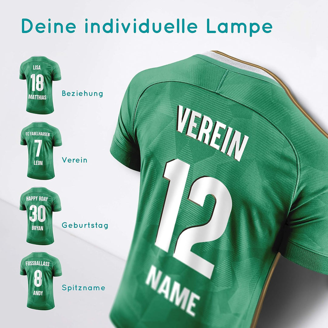 Elbeffekt Trikotlampe für Wetzlar Fans aus Holz - personalisierbares Geschenk - schenke Dein individ