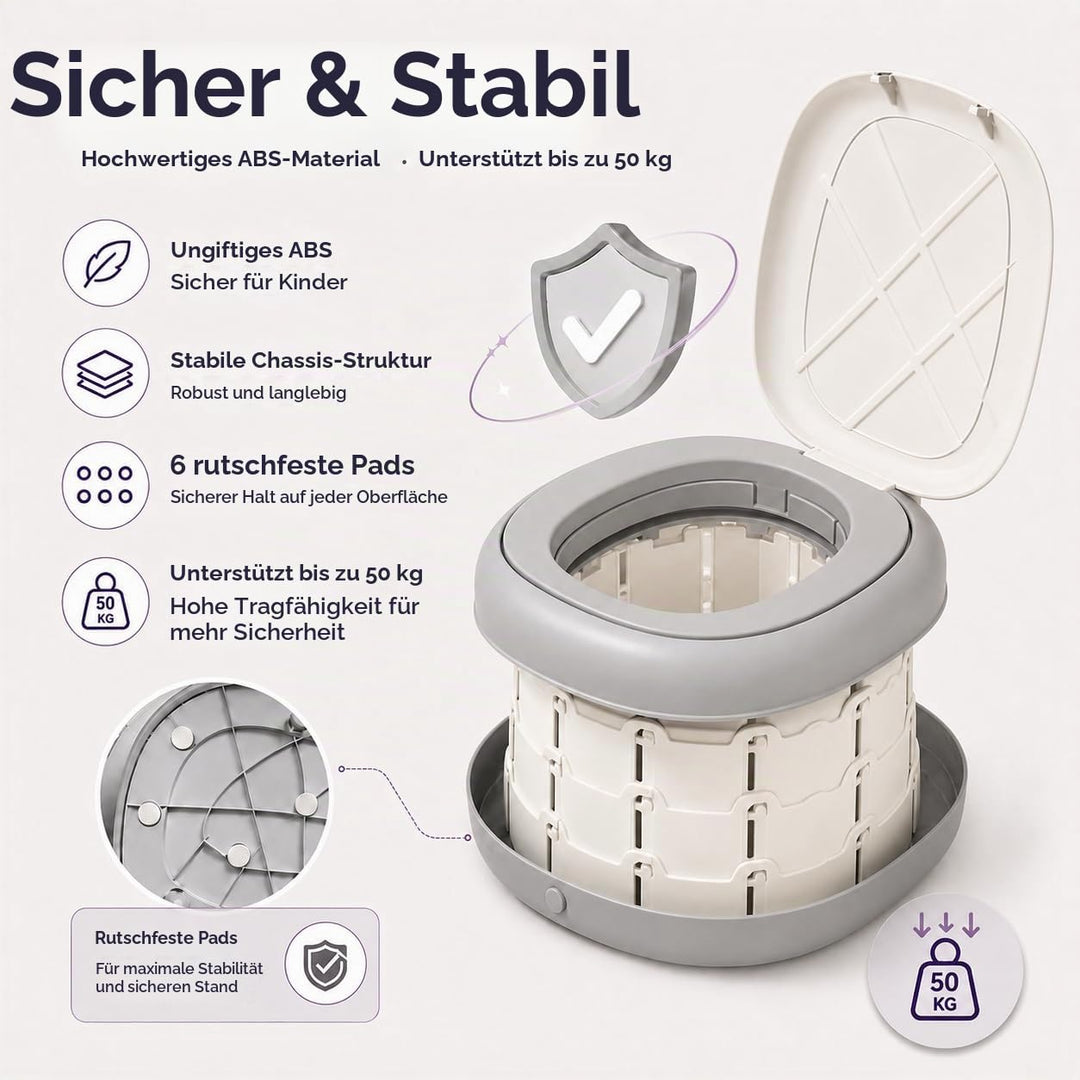 auvstar Töpfchen Falttoilette Kinder,Tragbare Baby Reise Töpfchen,Baby Kindertoilette,Tragbarer töpf