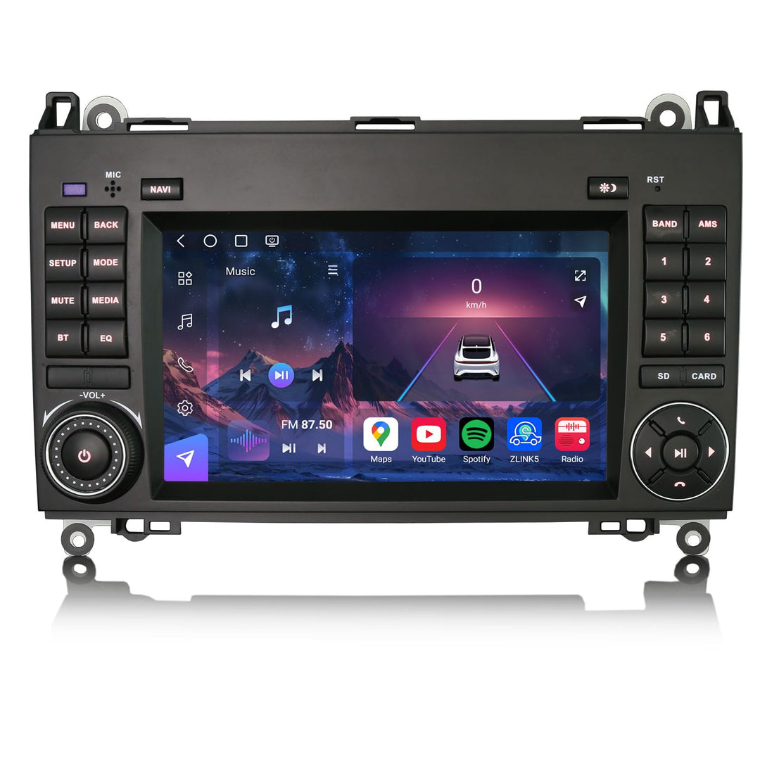 Erisin Snapdragon 8 Kern 4GB+64GB Android 14 Autoradio für Mercedes A/B Klasse W169 W245 Sprinter Vi