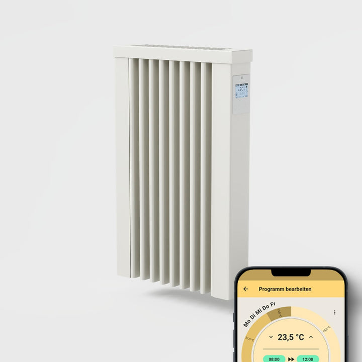 AeroFlow Elektroheizung mit Schamotte Speicherkern FlexiSmart Pro WLAN Fähig App Steuerung (MINI 650