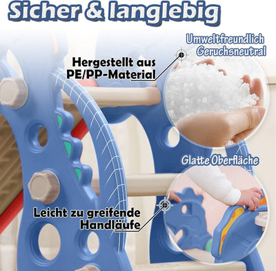 LZQ Kinder Freistehende Rutsche Indoor ab 1 Jahr, Spielzeugrutsche Kinderrutscher Kinder Spielplatz