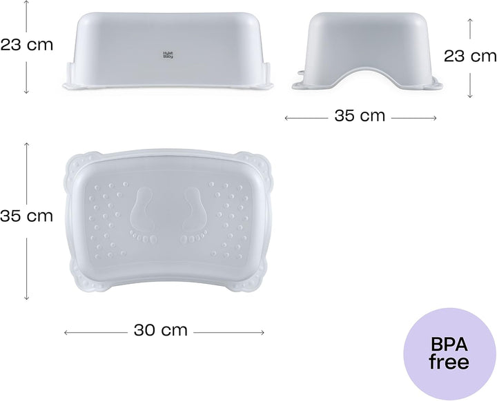 Hylat Baby Kinderhocker & Kindertoilettensitz Set - Rutschfester Tritthocker + Toilettenaufsatz für