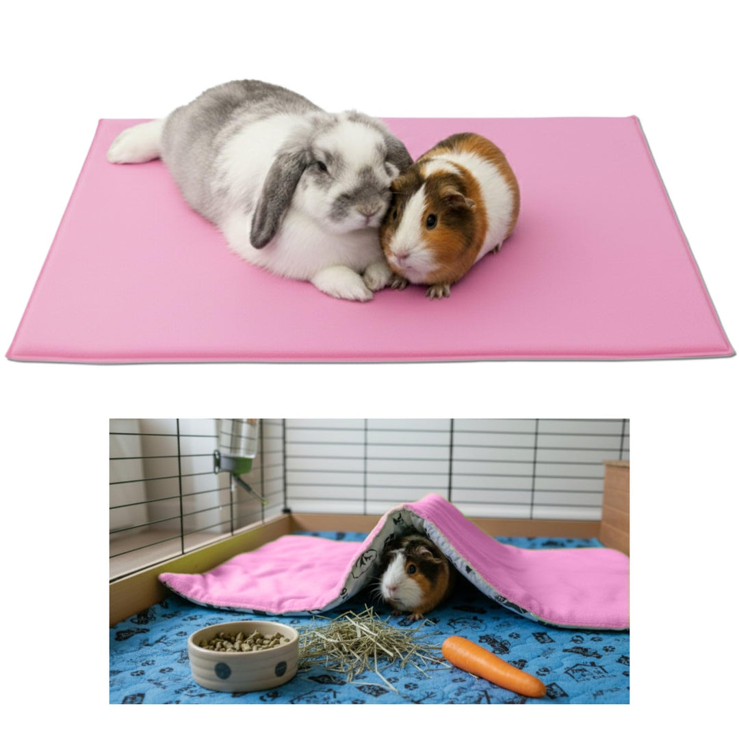 NEO SOLVO Fleece Spielplatzmatte für Meerschweinchen und Kaninchen - Alles in einem: eine Decke, EIN