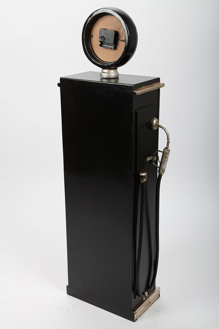 point home Design-Schrank Zapfsäule mit Uhr, Retro, schwarz, 102cm
