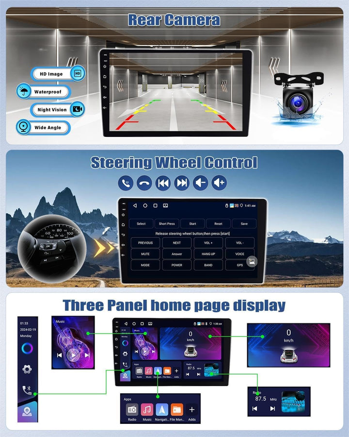 CAMECHO 4G+64G Android 15 Autoradio für FIAT Ducato 3/Peugeot Boxer 2/Citroen Jumper 2 2011-2022 mit
