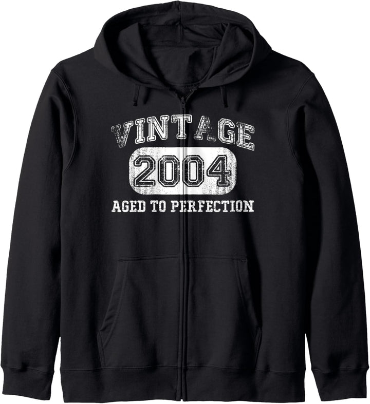 Vintage 2004 Geburtstagsgeschenk 18 Jahre alt Kapuzenjacke